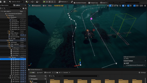 Guidance spline correction in action